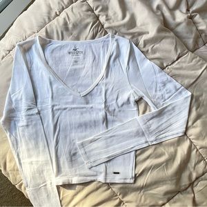 white long sleeve vneck !!